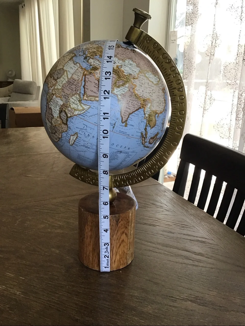 World desktop Globe On Wooden Base from India